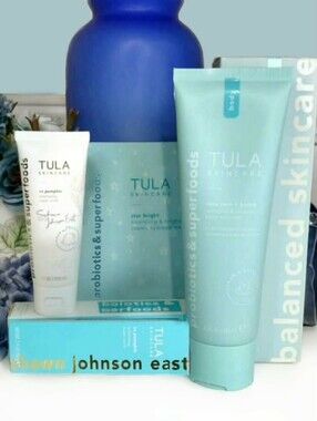 TULA Skincare Bundle for Face & Body! 3 FULL SIZES 80g & 240ml + Sheet Mask NEW!